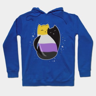 Nonbinary Cat LGBT Pride Flag Hoodie